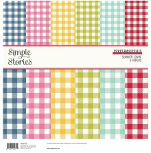 Simple Stories Basics Paper Pack 12X12 6/Pkg - Summer Lovin