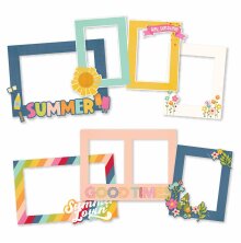 Simple Stories Layered Frames 6/Pkg - Summer Lovin