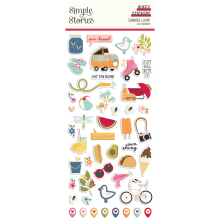 Simple Stories Puffy Stickers 48/Pkg - Summer Lovin
