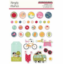 Simple Stories Self-Adhesive Brads - Summer Lovin