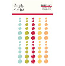 Simple Stories Enamel Dots 60/Pkg - Summer Lovin