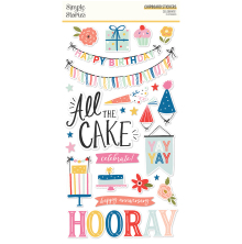 Simple Stories Chipboard Stickers 6X12 - Celebrate!