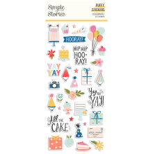 Simple Stories Puffy Stickers 35/Pkg - Celebrate!