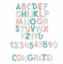 Sizzix Thinlits Die Set - Marked Alphabet 665893