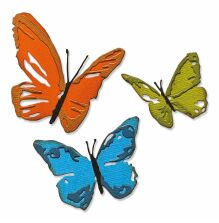 Tim Holtz Sizzix Thinlits Dies - Brushstroke Butterflies 665848