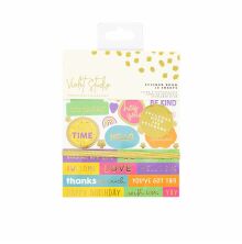 Crafters Companion Violet Studio Sticker Book 10/Pkg - Sentiments Brights