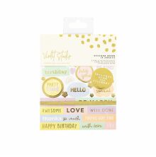 Crafters Companion Violet Studio Sticker Book 10/Pkg - Sentiments Pastels