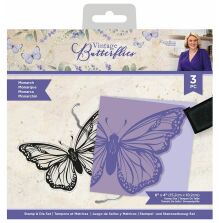 Sara Signature Vintage Butterflies Stamp and Die - Monarch