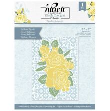 Nitwit Kindly Thoughts 5x7 3D Embossing Folder - Brilliant Florals