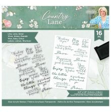 Sara Signature Country Lane Clear Acrylic Stamp - Live, Love, Grow