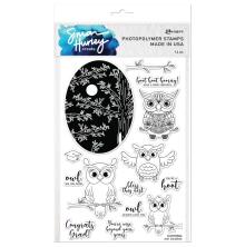 Simon Hurley create. Clear Stamps 6X9 - Owl Buddies
