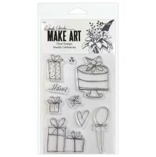 Wendy Vecchi Make Art Clear Stamps - Doodle Celebration