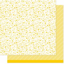 Lawn Fawn All The Dots Paper 12X12 - Lemon Fizz