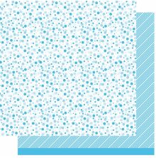 Lawn Fawn All The Dots Paper 12X12 - Blue Raspberry Fizz