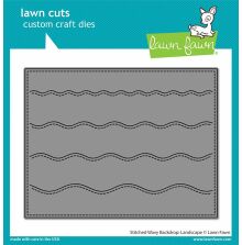 Lawn Fawn Dies - Stitched Wavy Backdrop: Landscape LF2889