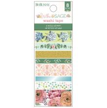 BoBunny Washi Tape 8/Pkg - Willow &amp; Sage