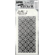 Tim Holtz Layered Stencil 4.125X8.5 - Linked Circles THS159