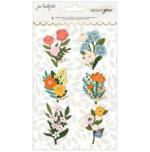 Jen Hadfield Layered Stickers 6/Pkg - Live &amp; Let Grow