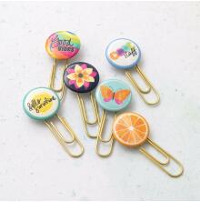 Vicki Boutin Jumbo Epoxy Paper Clips 6/Pkg - Sweet Rush