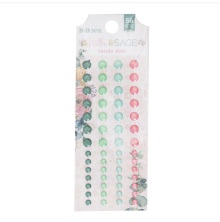 BoBunny Enamel Dots 56/Pkg - Willow &amp; Sage