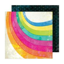 Vicki Boutin Sweet Rush Double-Sided Cardstock - Rainbow Swirl