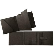 Graphic 45 Staples Trifold Waterfall Folio Album - Black