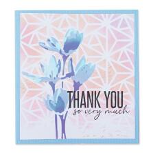 Sizzix Making Tool Layered Stencil 6X6 - Geo Flowers