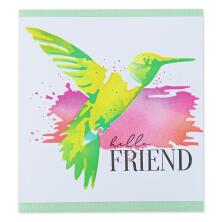 Sizzix Making Tool Layered Stencil 6X6 - Hummingbird