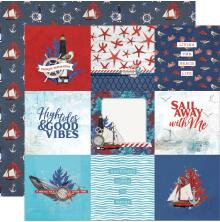 Simple Stories SV Vintage Seas Cardstock 12X12 - 4X4 Elements