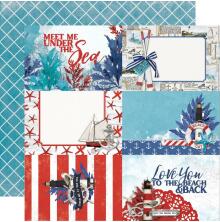 Simple Stories SV Vintage Seas Cardstock 12X12 - 4X6 Elements