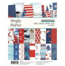 Simple Stories Double-Sided Paper Pad 6X8 - SV Vintage Seas