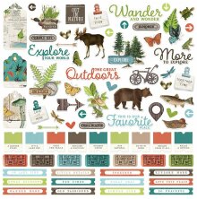 Simple Stories Sticker Sheet 12X12 - SV Lakeside