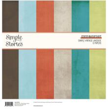 Simple Stories Basics Paper Pack 12X12 6/Pkg - SV Lakeside