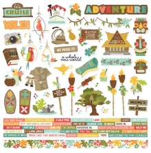 Simple Stories Sticker Sheet 12X12 - Say Cheese Adventure At The Park