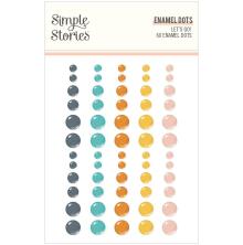 Simple Stories Enamel Dots 60/Pkg - Let´s Go!