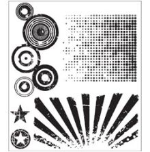 Tim Holtz Cling Stamps 7X8.5 - Psychedelic Grunge CMS056