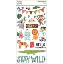 Simple Stories Chipboard Stickers 6X12 - Into The Wild