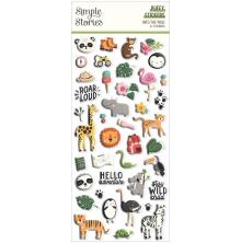 Simple Stories Puffy Stickers 41/Pkg - Into The Wild