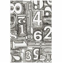 Tim Holtz Sizzix 3-D Texture Fades Embossing Folder - Numbered