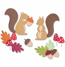 Sizzix Thinlits Die Set - Harvest Squirrels