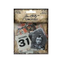 Tim Holtz Idea-Ology Collage Tiles 72/Pkg - Halloween 2022