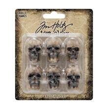 Tim Holtz Idea-Ology Resin Skulls 6/Pkg - Halloween 2022