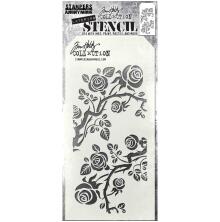 Tim Holtz Layered Stencil 4.125X8.5 - Thorned THS162