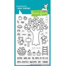 Lawn Fawn Clear Stamps 4X6 - Apple-solutely Awesome