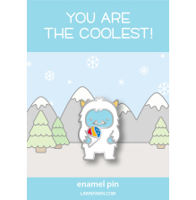 Lawn Fawn Enamel Pin - Yeti, Set, Cone!