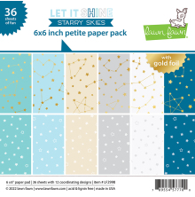 Lawn Fawn Petite Paper Pack 6X6 - Let It Shine Starry Skies