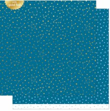 Lawn Fawn Let It Shine Starry Skies Paper 12X12 - Twinkling Navy