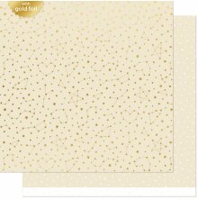 Lawn Fawn Let It Shine Starry Skies Paper 12X12 - Twinkling Cream
