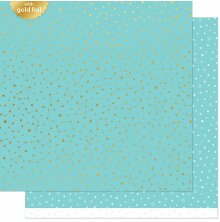 Lawn Fawn Let It Shine Starry Skies Paper 12X12 - Twinkling Aqua