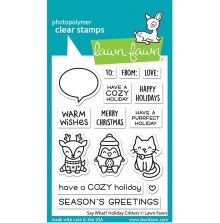 Lawn Fawn Clear Stamps 3X4 - Say What? Holiday Critters